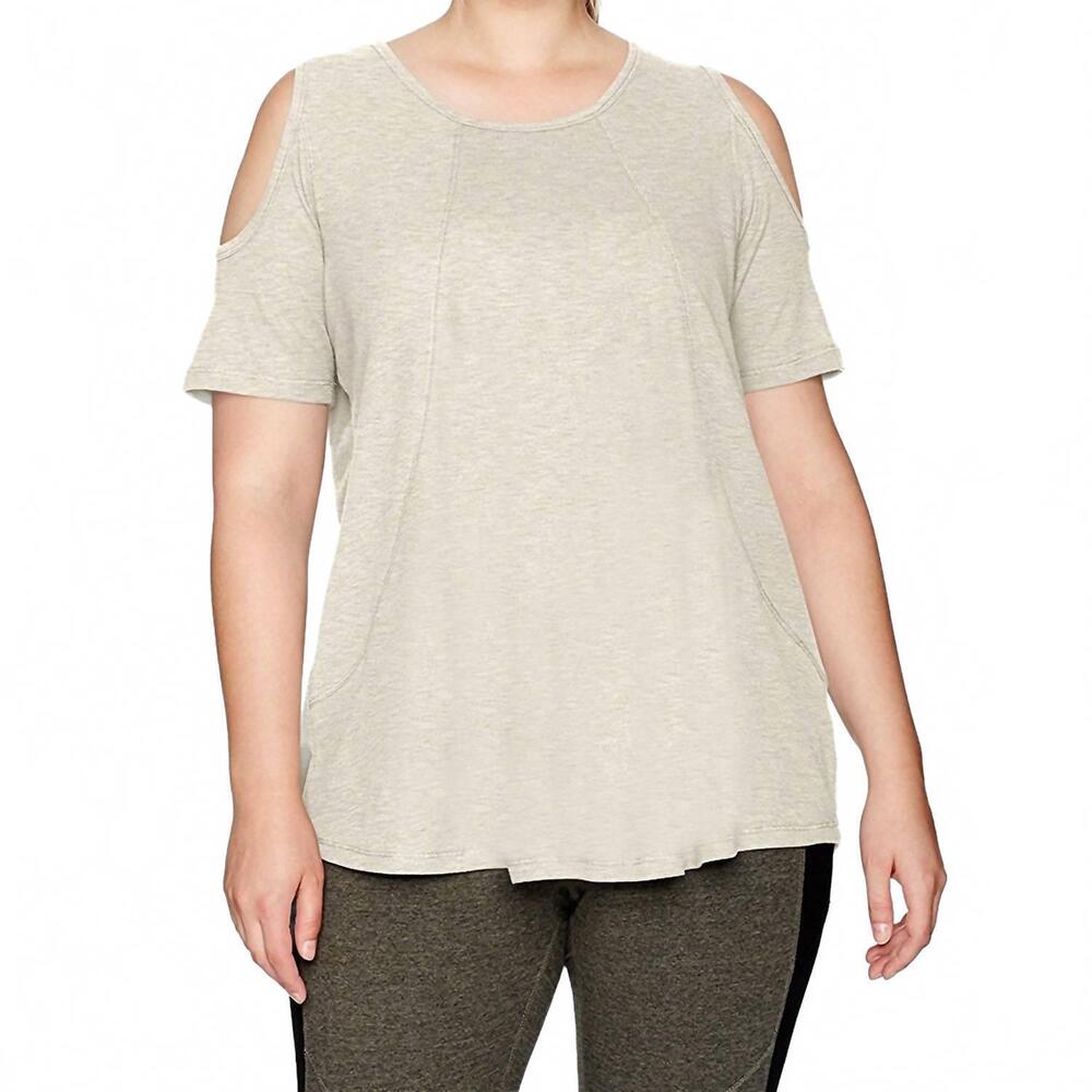 NEW CALVIN KLEIN mock neck top in bone heather